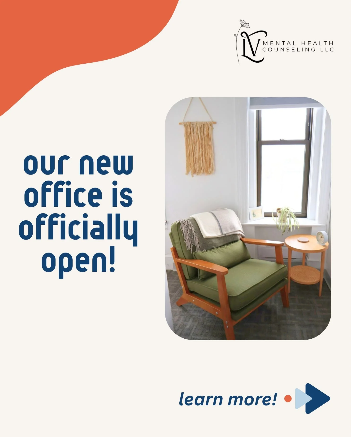 🌟ANNOUNCEMENT🌟

We have a new office space for my group practice, LV Mental Health Counseling! I am beyond thrilled to share it with my dear friend &amp; colleague, Jana Ross, and her practice Sandstone Counseling. It has been our dream to one day 