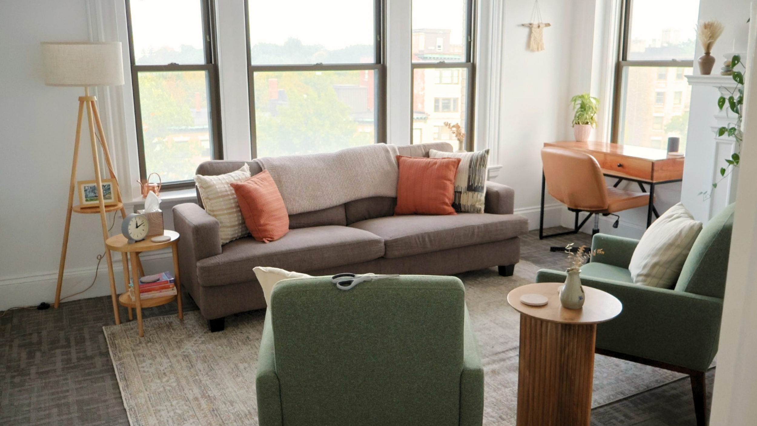 Comfortable therapy room at LV Mental Health Counseling
