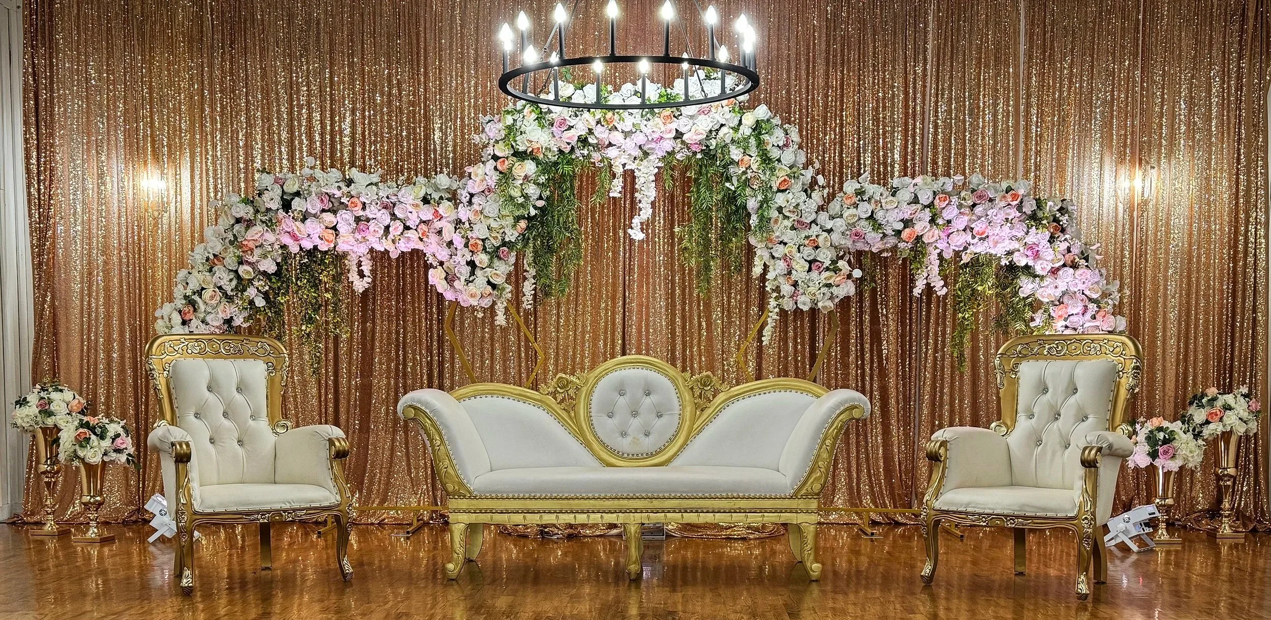 Laurie’s customers, Evan and Kade, running down a mountain after getting married. 