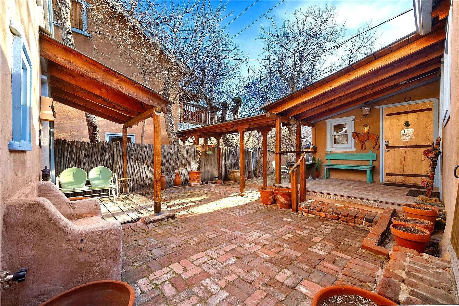 A southwestern-style courtyard.