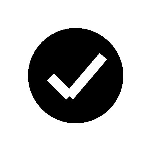 Check mark inside a circle