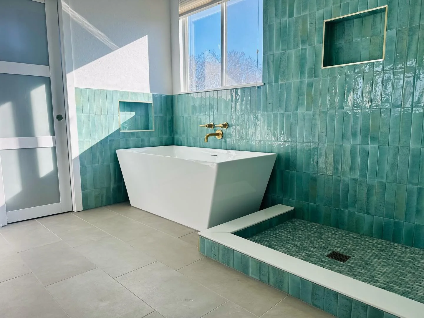 Bathroom renovation, Zellige Tile, Austin Texas, Tx, Central Texas, Tx.,  Tile Shower, Tile