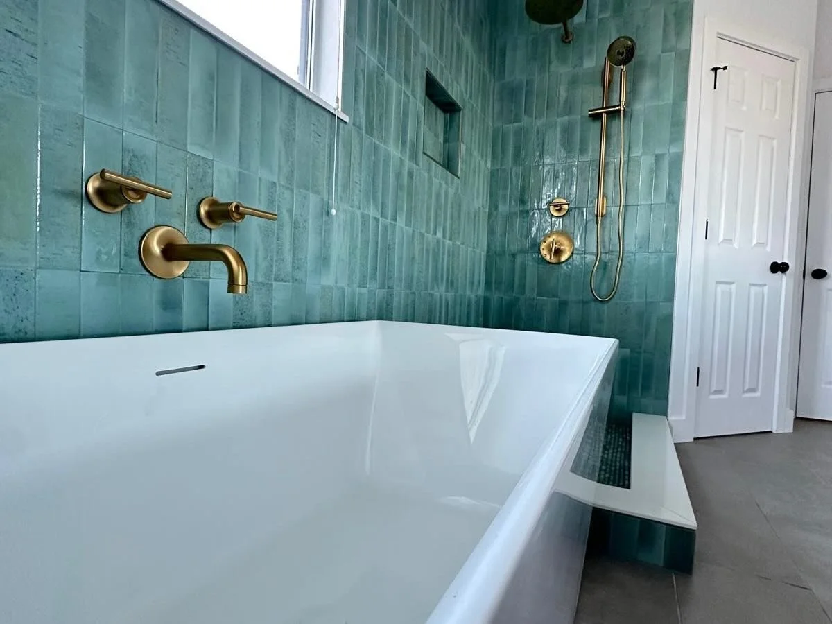 Bathroom renovation, Zellige Tile, Austin Texas, Tx, Central Texas, Tx.,  Tile Shower, Tile