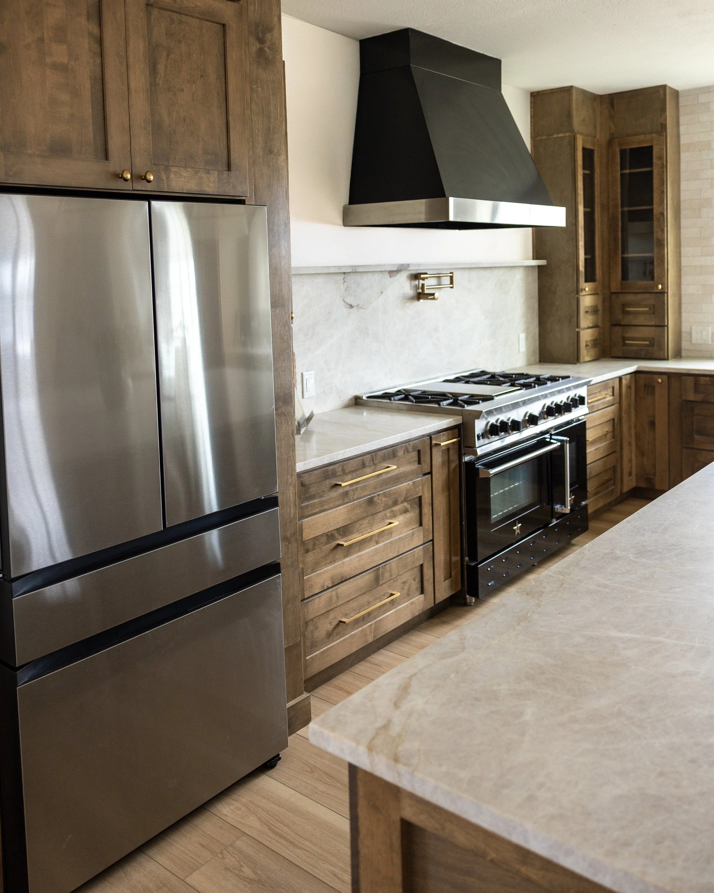 Whatever you envision, we can make it a reality. This custom kitchen was thoughtfully designed and expertly built to reflect our clients' style while providing the functionality their family needs every day.
Kitchen remodel in Buda
Kitchen remodel in