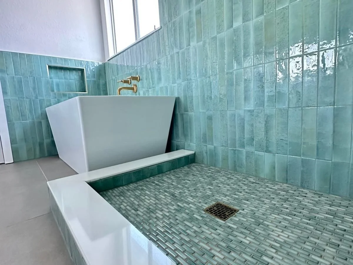 Bathroom renovation, Zellige Tile, Austin Texas, Tx, Central Texas, Tx.,  Tile Shower, Tile