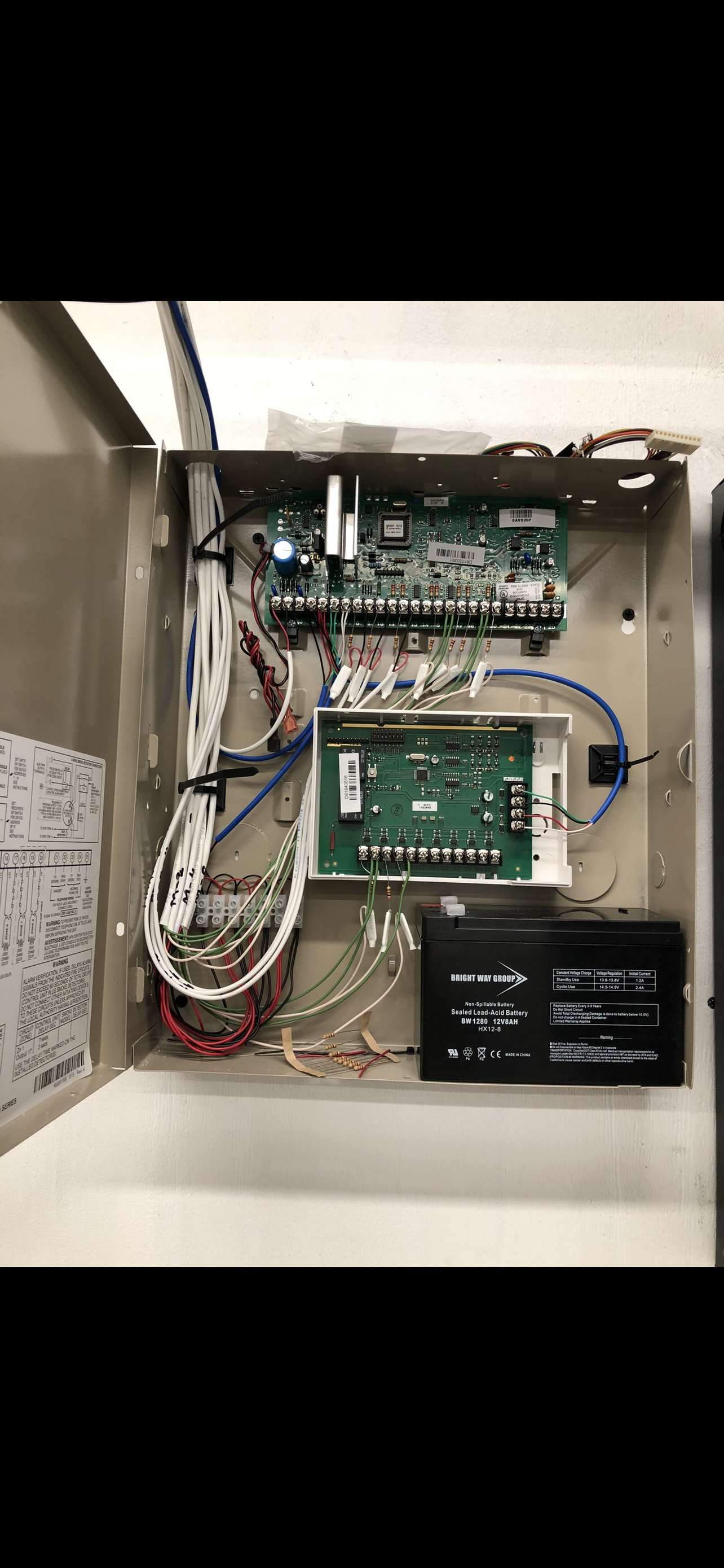 Clean Honeywell alarm panel install for residential home security in NYC - Impera Security Systems. 