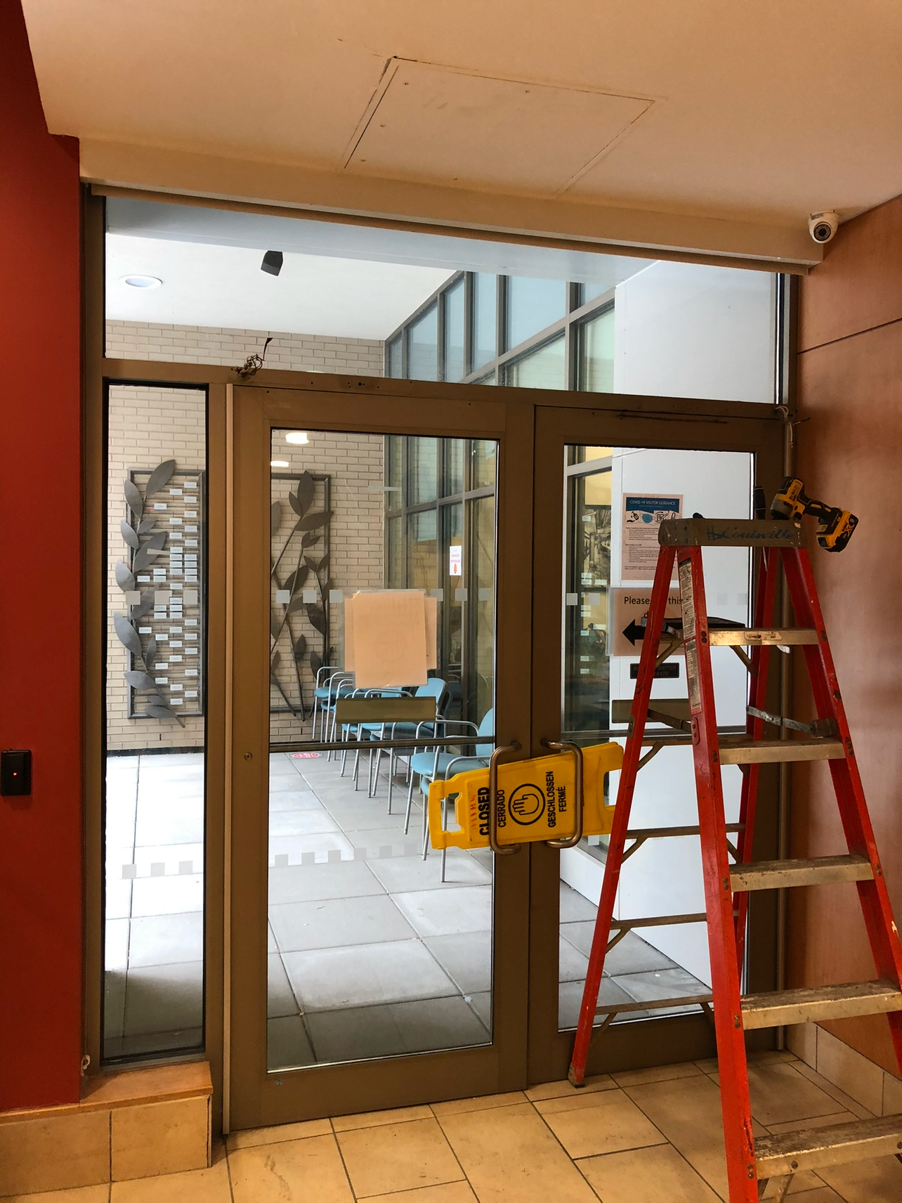 DITEC Automatic Door Operator. Providing hands-free, ADA-compliant building access, fully integrated with the building’s existing intercom and access systems.