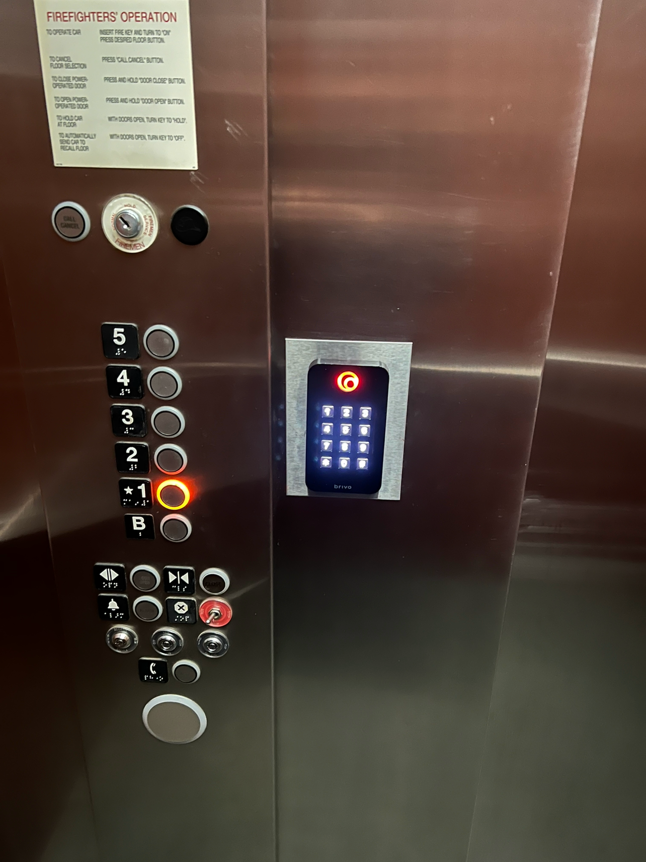 Brivo Cloud-Based Elevator Access. Restricting floor access to authorized residents and staff, managed through a centralized, mobile-first security platform