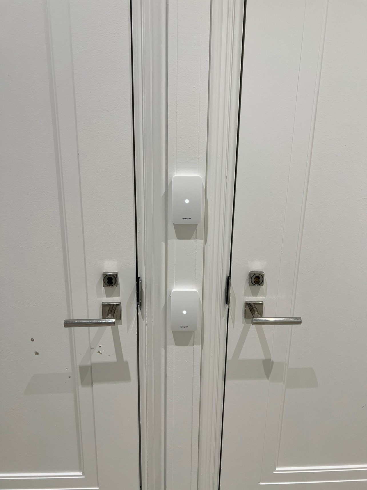 Openpath access control system installed on storage doors, providing secure, keyless entry with mobile and credential-based access.