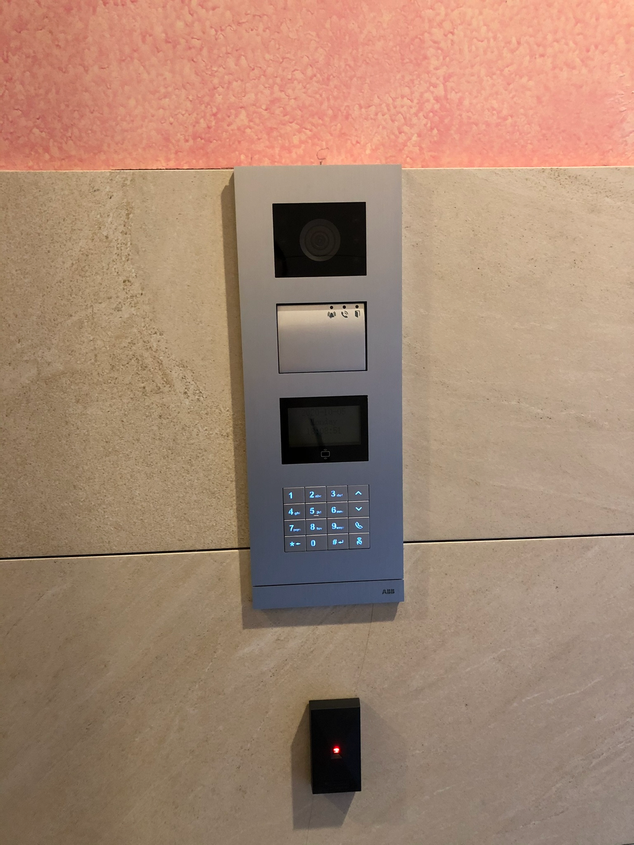 ABB intercom system for multi-tenant residential building in NYC.