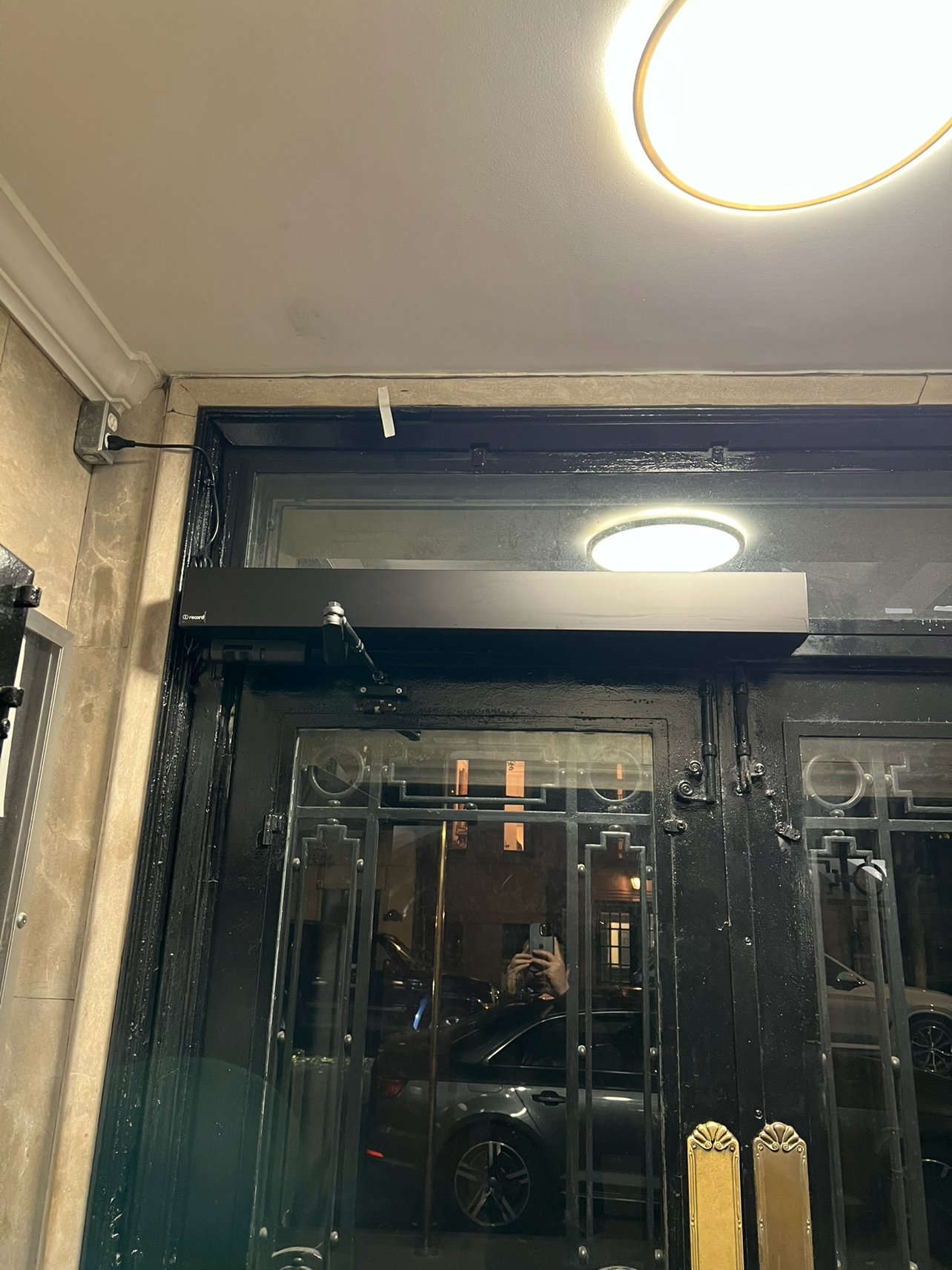 DITEC Automatic Door Operator. Providing hands-free, ADA-compliant building access, fully integrated with the building’s existing intercom and access systems.