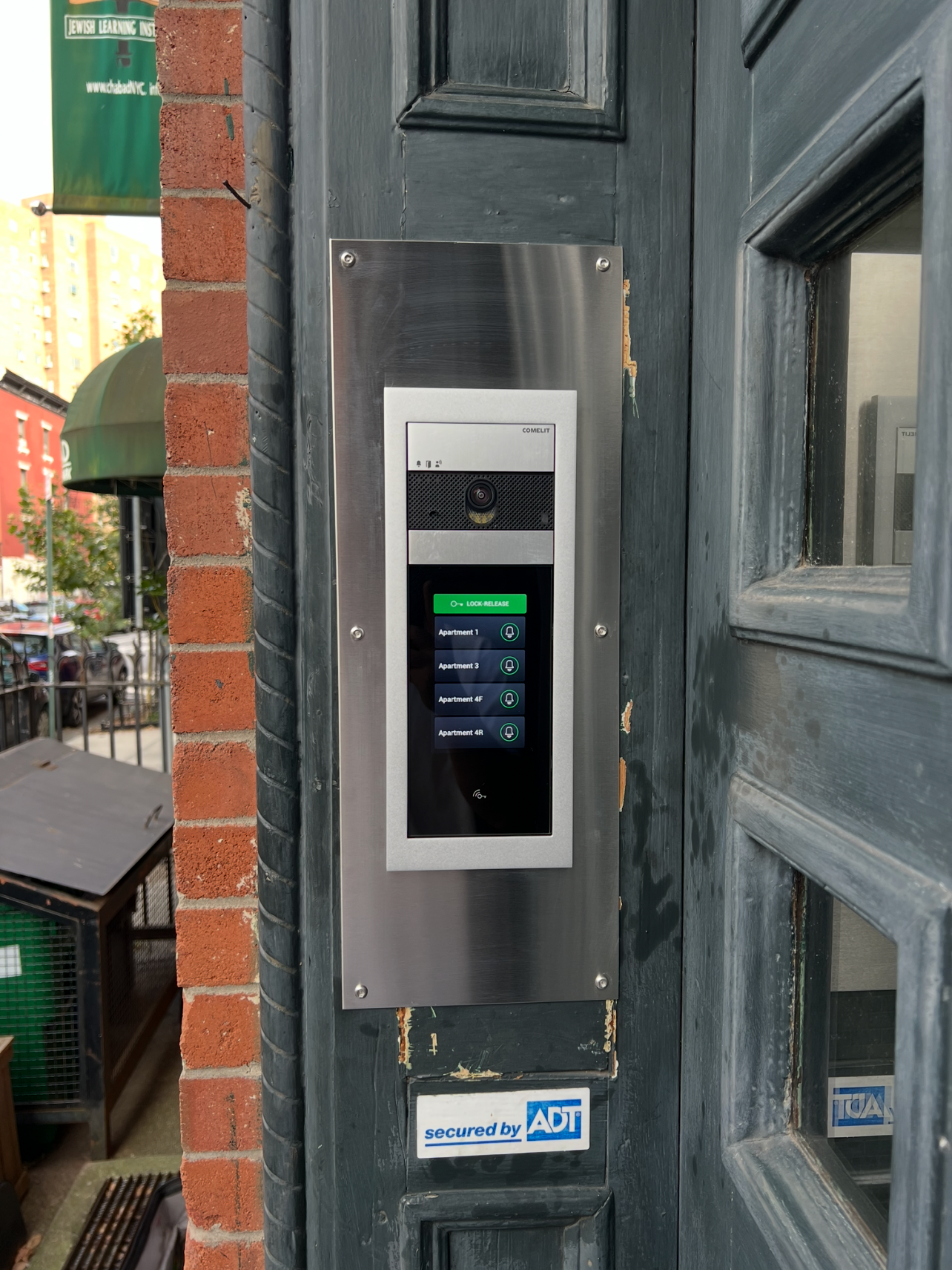Multi-tenant video intercom system installation for NYC apartment building.