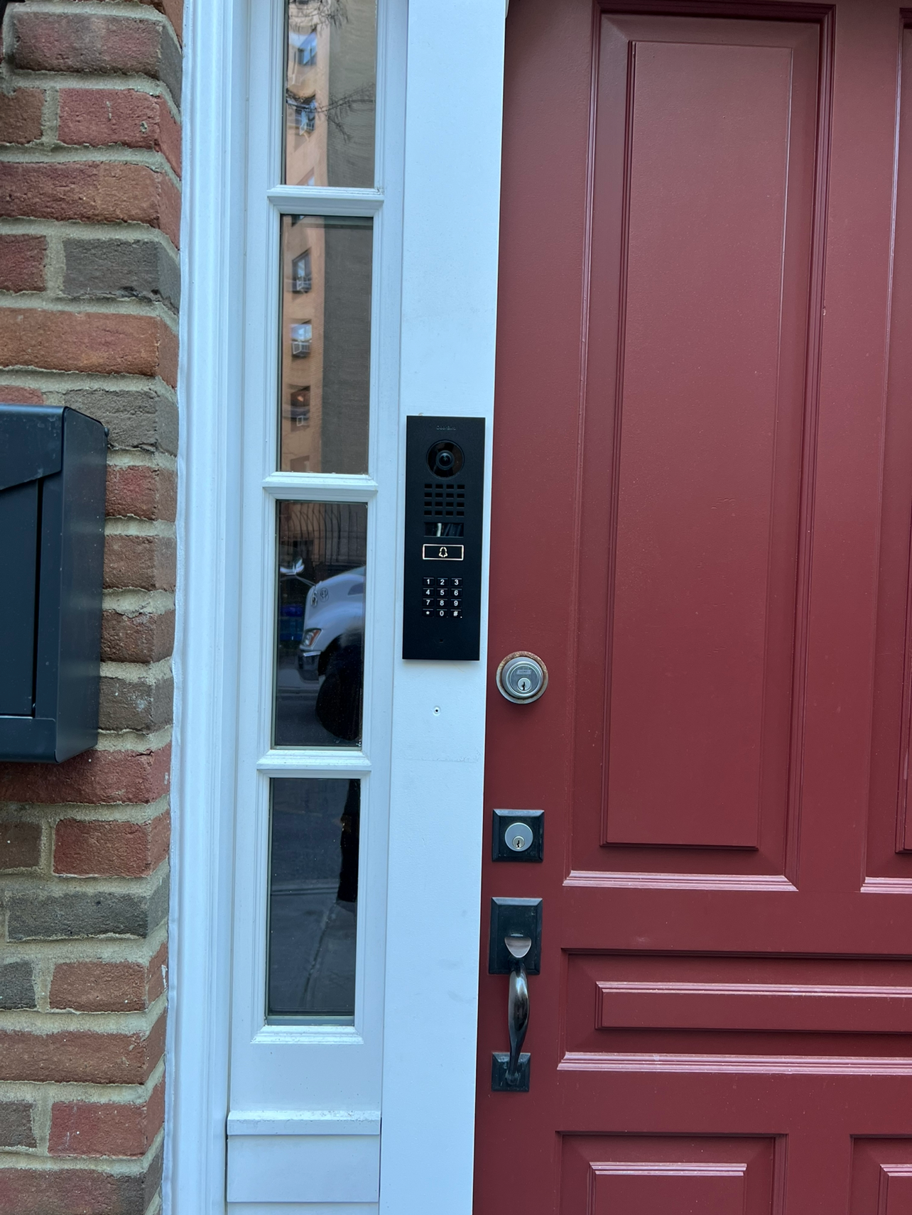 DoorBird video intercom system.