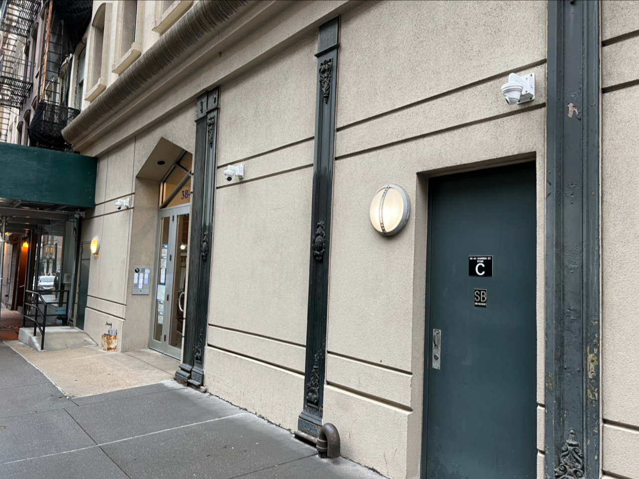 Commercial building security cameras and secure entry access system installation in New York City.