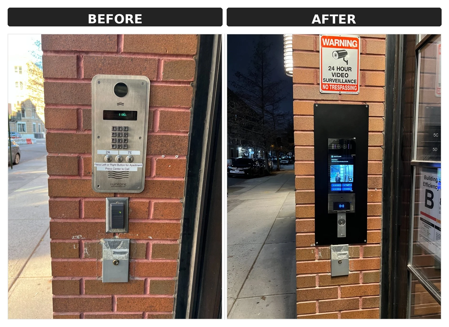 INTERCOM UPGRADE: UNITONE TO SWIFTLANE AT A NYC APARTMENT BUILDING