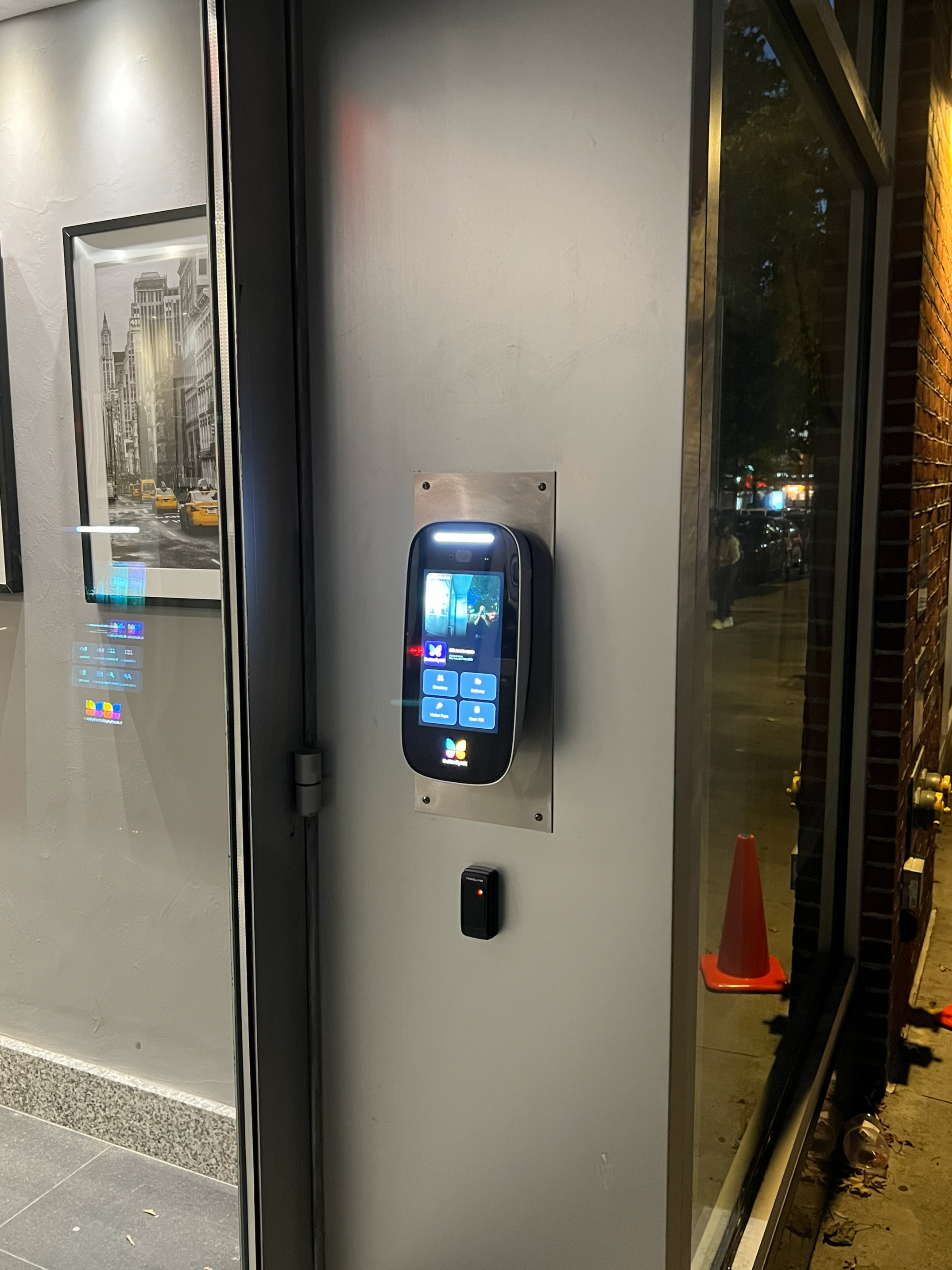 ButtreflyMX video intercom installed for residential building in Manhattan.