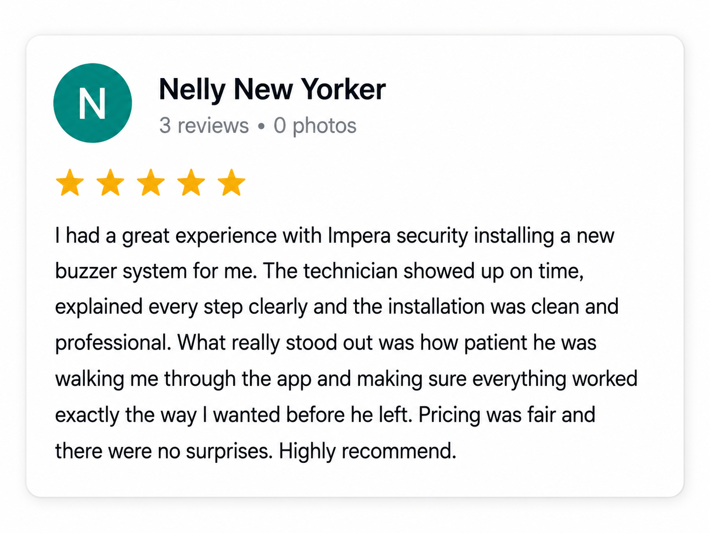5 star Google review - Impera Security.png