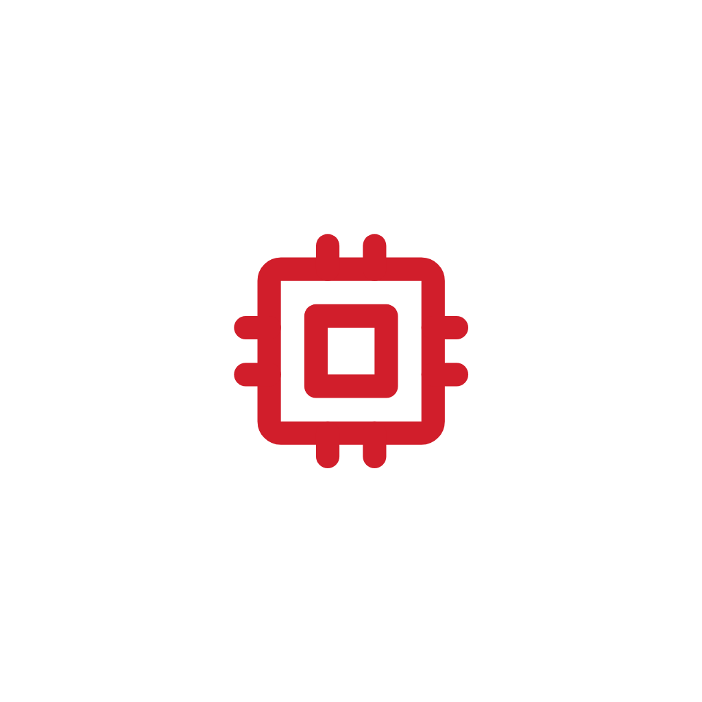 Red microchip icon over black background with white text reading 'Tech Innovations Conference 2023'.