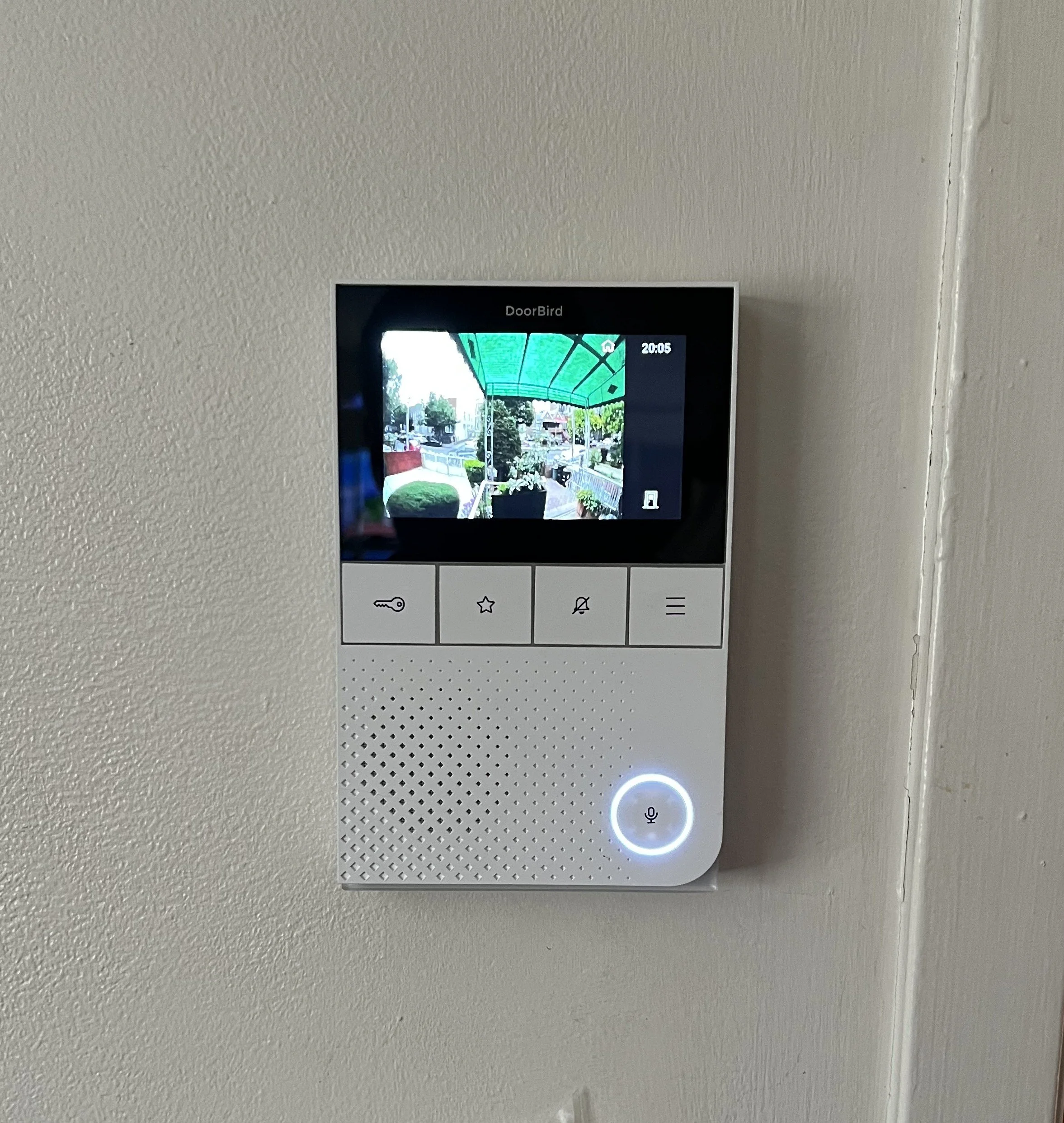 Installed and configured a DoorBird indoor video station, convenient video communication and remote door release.