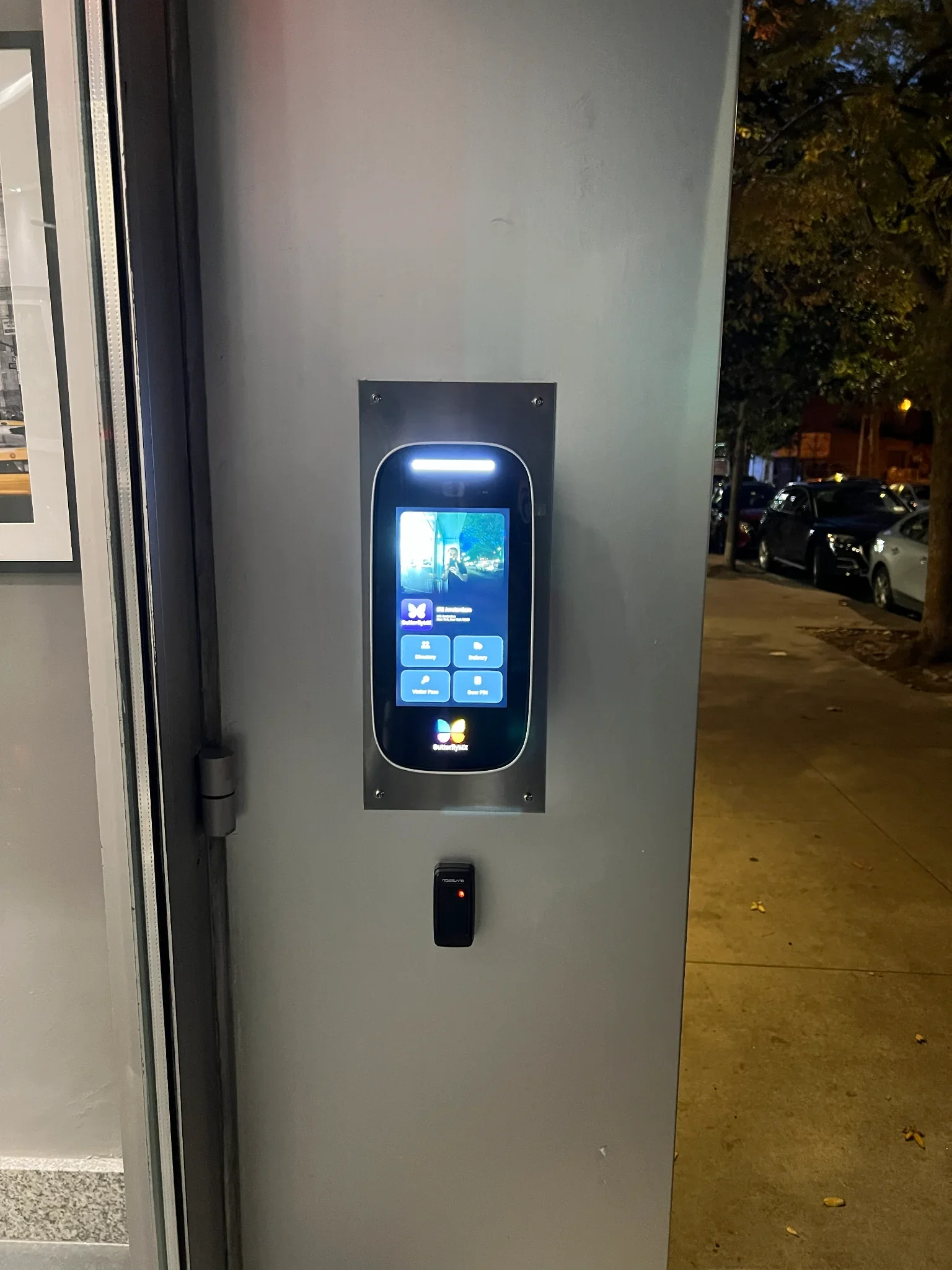 ButtreflyMX video intercom installed for residential building in Manhattan.