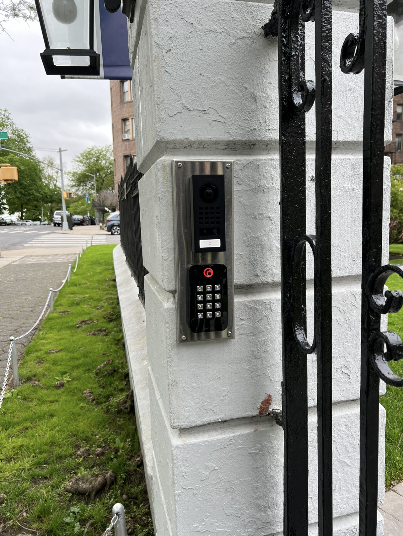 Intercom and security camera installation for residential property in Brooklyn.