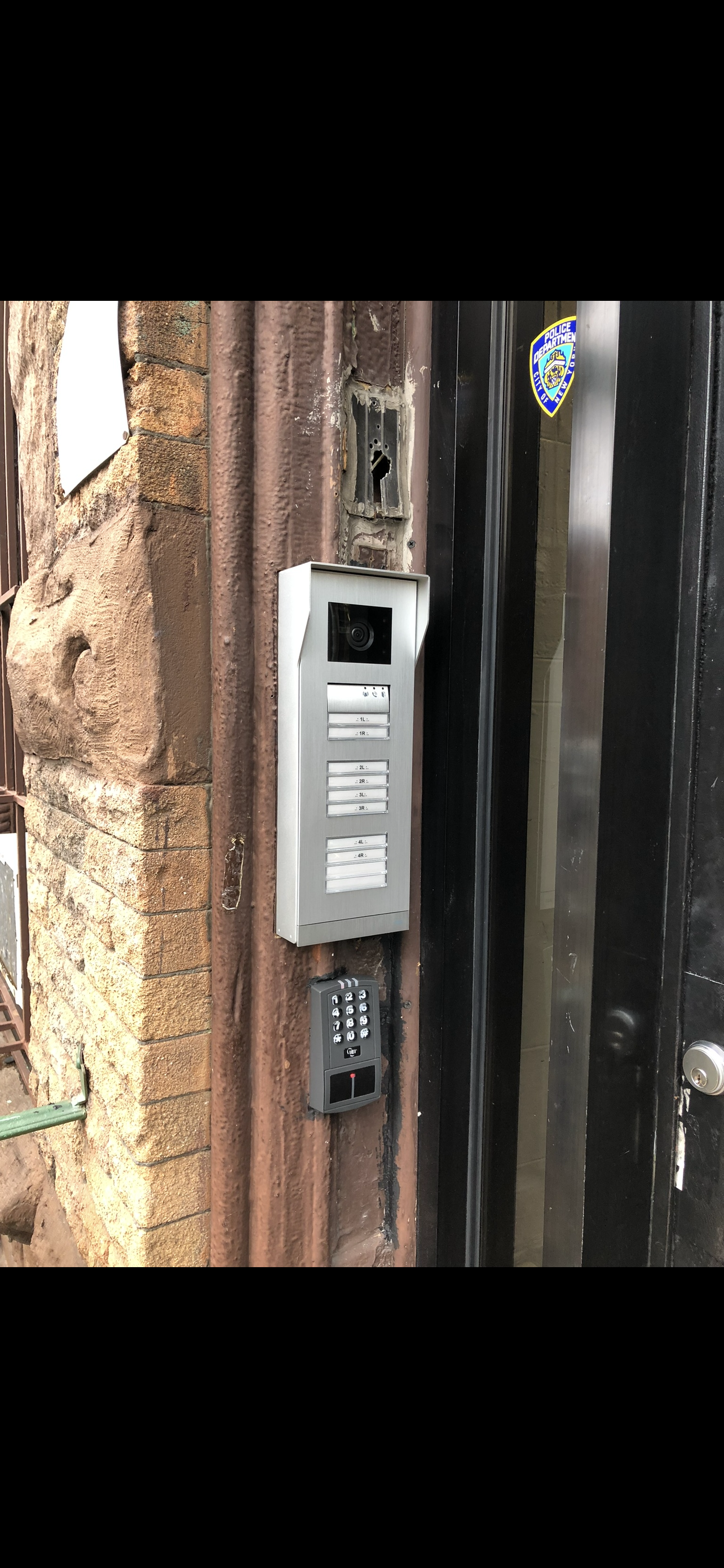 ABB intercom system installed for a multi-tenant residential building in NYC - Impera Security Systems. 