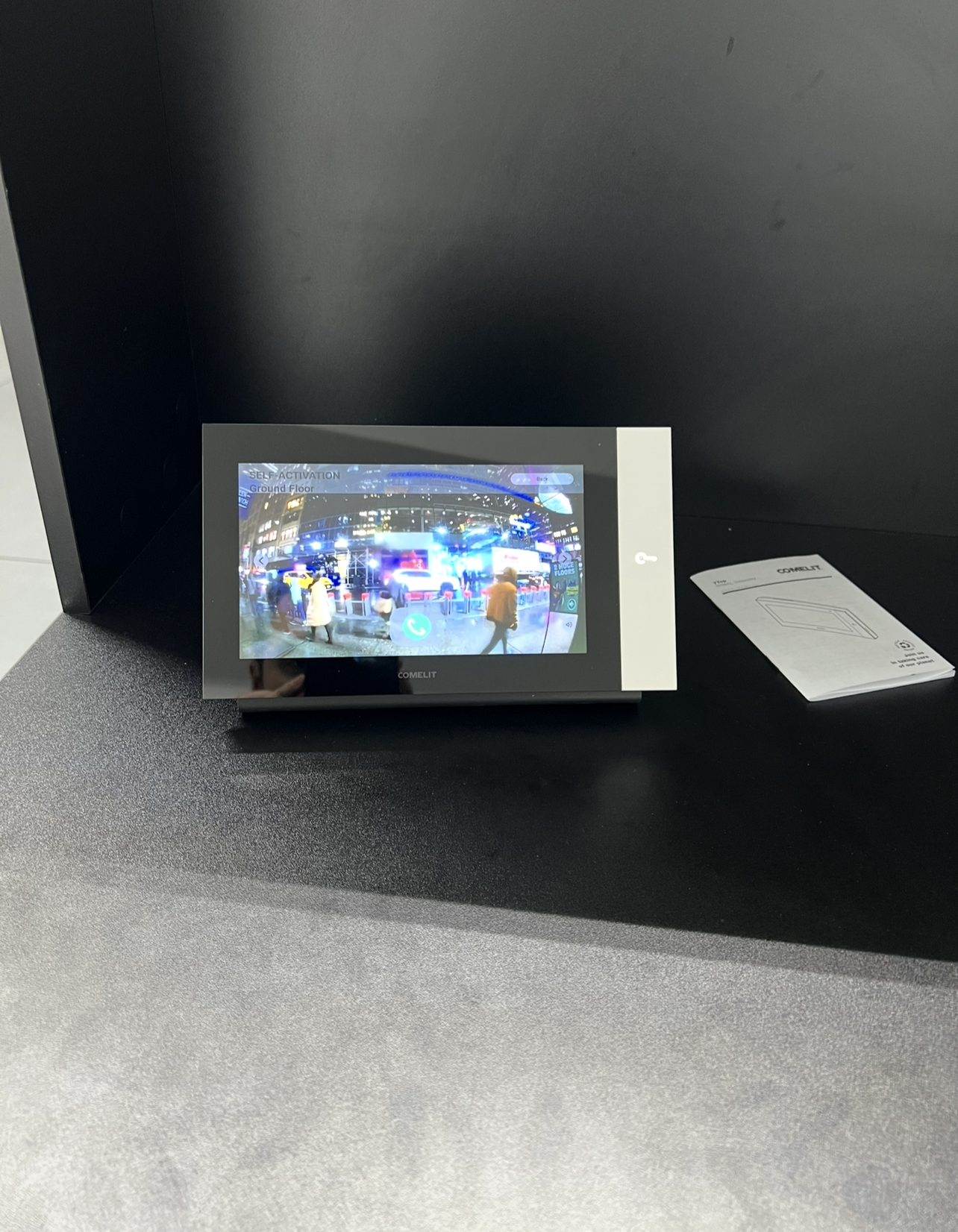 Comelit video intercom monitor installation for NYC office.