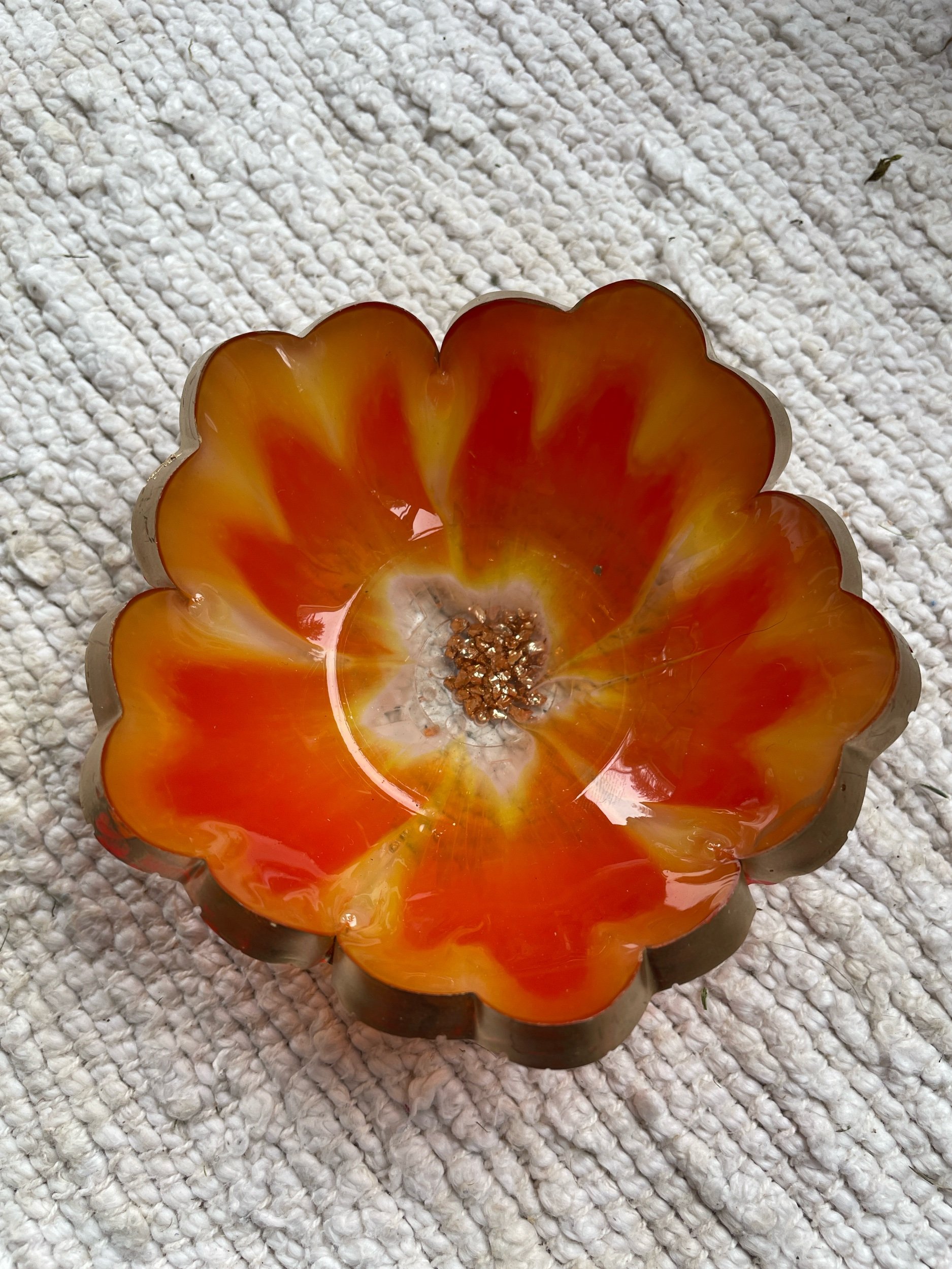 Floral Resin Trinket Bowl