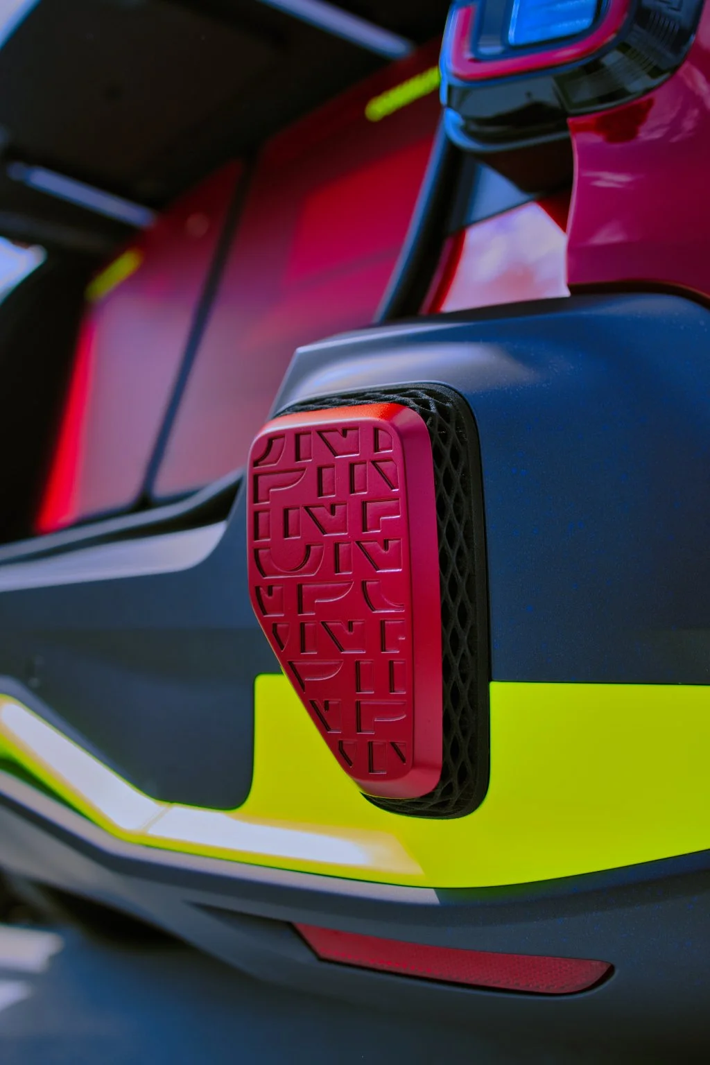 Détail d'une pièce de sécurité de la R4 Vision4Rescue