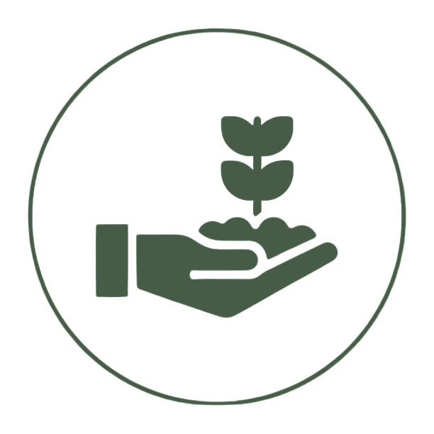 Grove Key Collective logo showing hand nurturing plant symbolizing property stewardship in Vero Beach