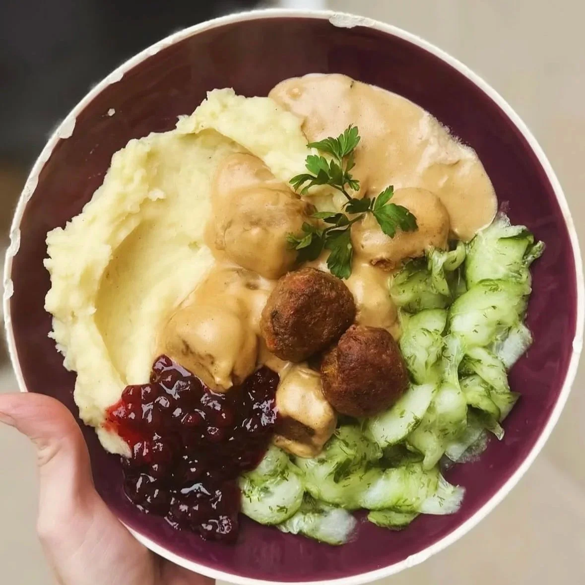 Richtig gute veggie Köttbullar 