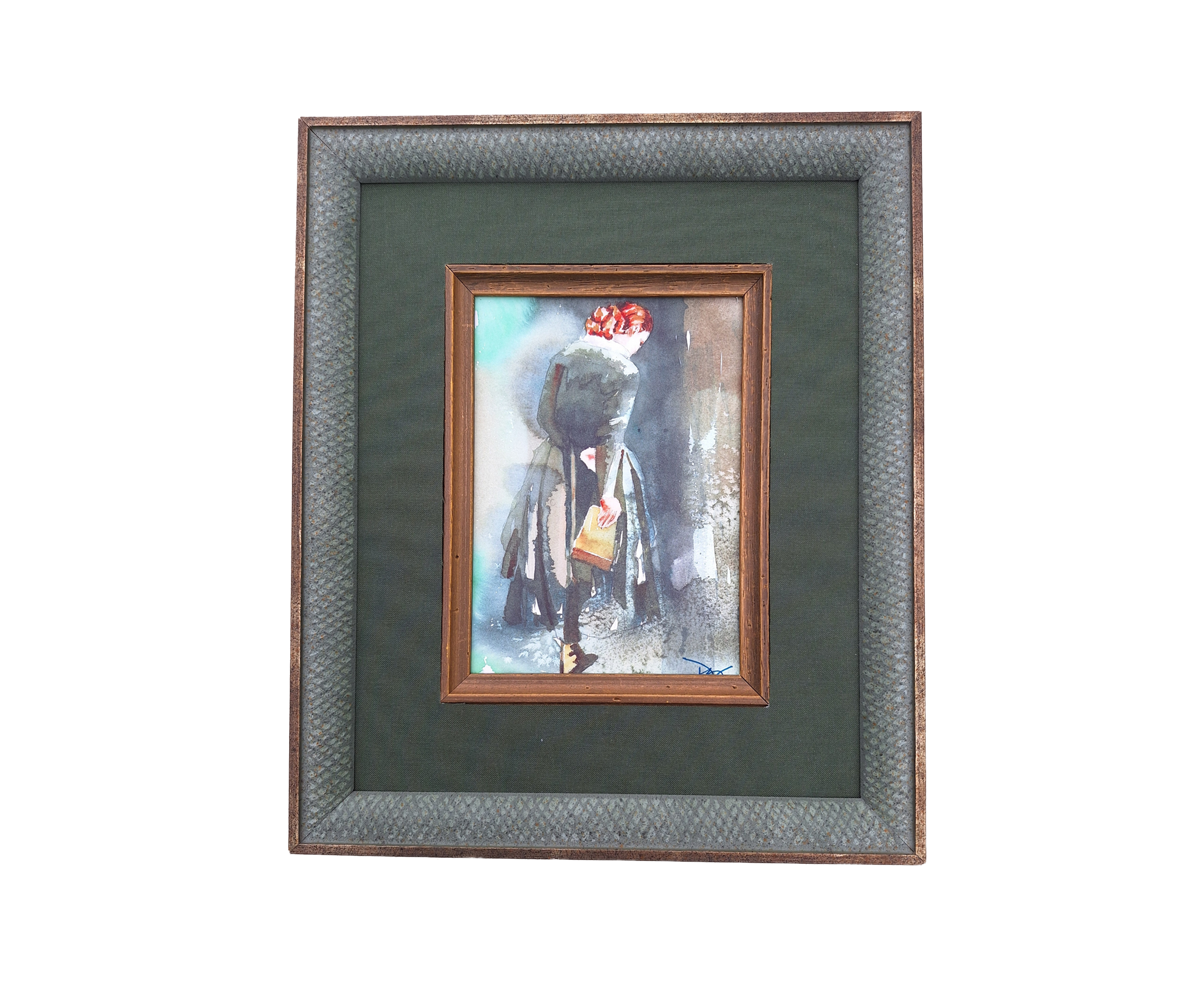 This  piece  was done by a dear friend of mine. I was very touch by her kindness when she gave it to me. As soon as I saw it, I knew this was the frame. The filet took a bit longer to choose.  