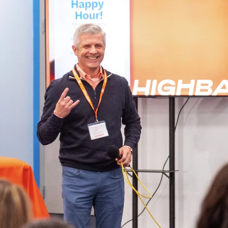 Jeff presenting at a health symposium