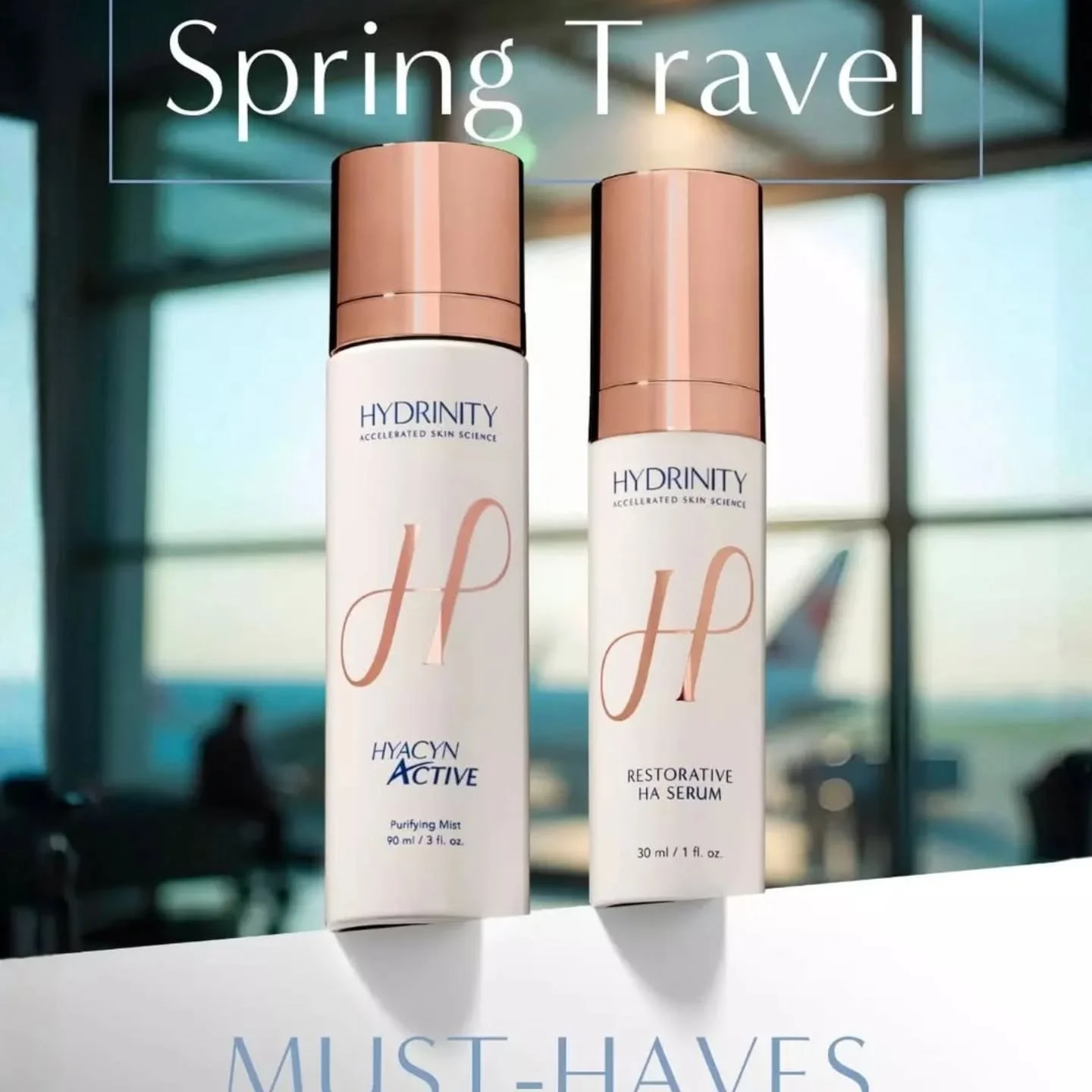 repost from @kristy_hydrinity

Get Your Skin Travel Ready💙💙💙
Jet-setting this season? Between dry cabin air and stronger sun, travel can leave skin dehydrated, tight, and stressed. Keep your glow intact wherever you land with two essentials that w
