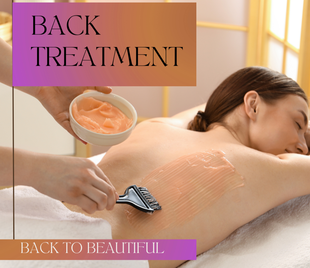 back treatment, exfoliation for the back, hydrating, refresh the back