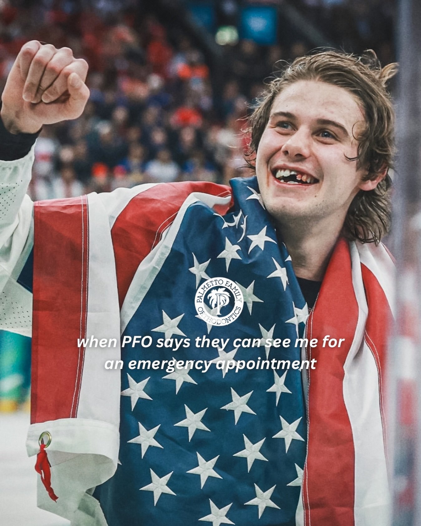 @jackhughes mood this Monday morning 🇺🇸🤝

&mdash;
#olympics #teamusa #pfofamily #palmettofamilyortho