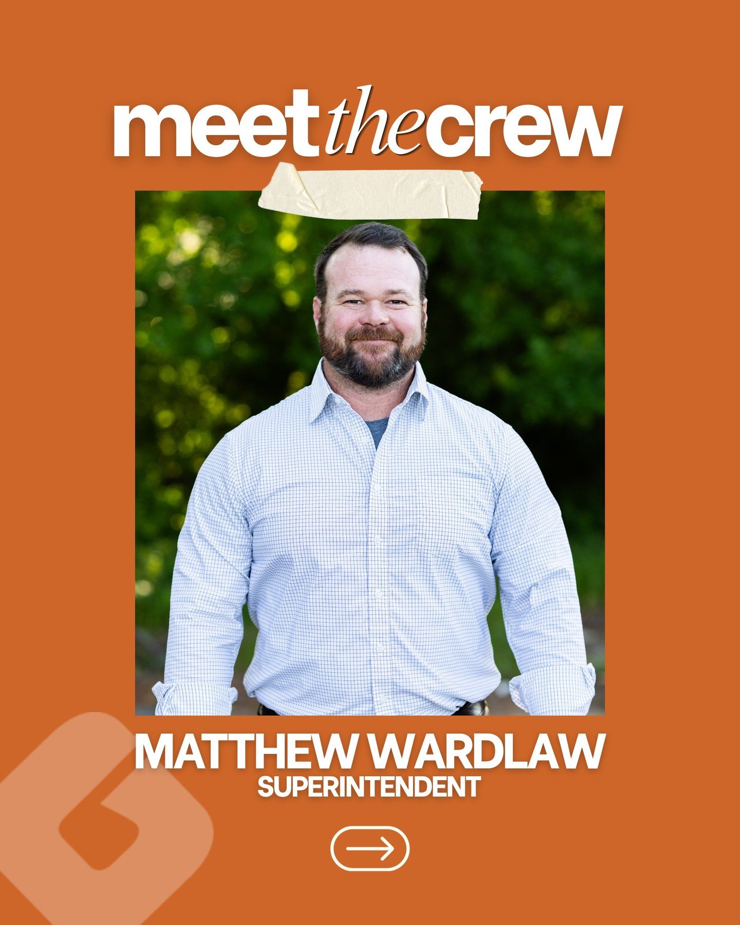 Meet the Crew Monday &mdash; Matt Wardlaw 🔨

With nearly five years on the team and a background rooted in construction, Matt brings experience, leadership, and a strong work ethic to every project.

Swipe to learn more about Matt and where you&rsqu