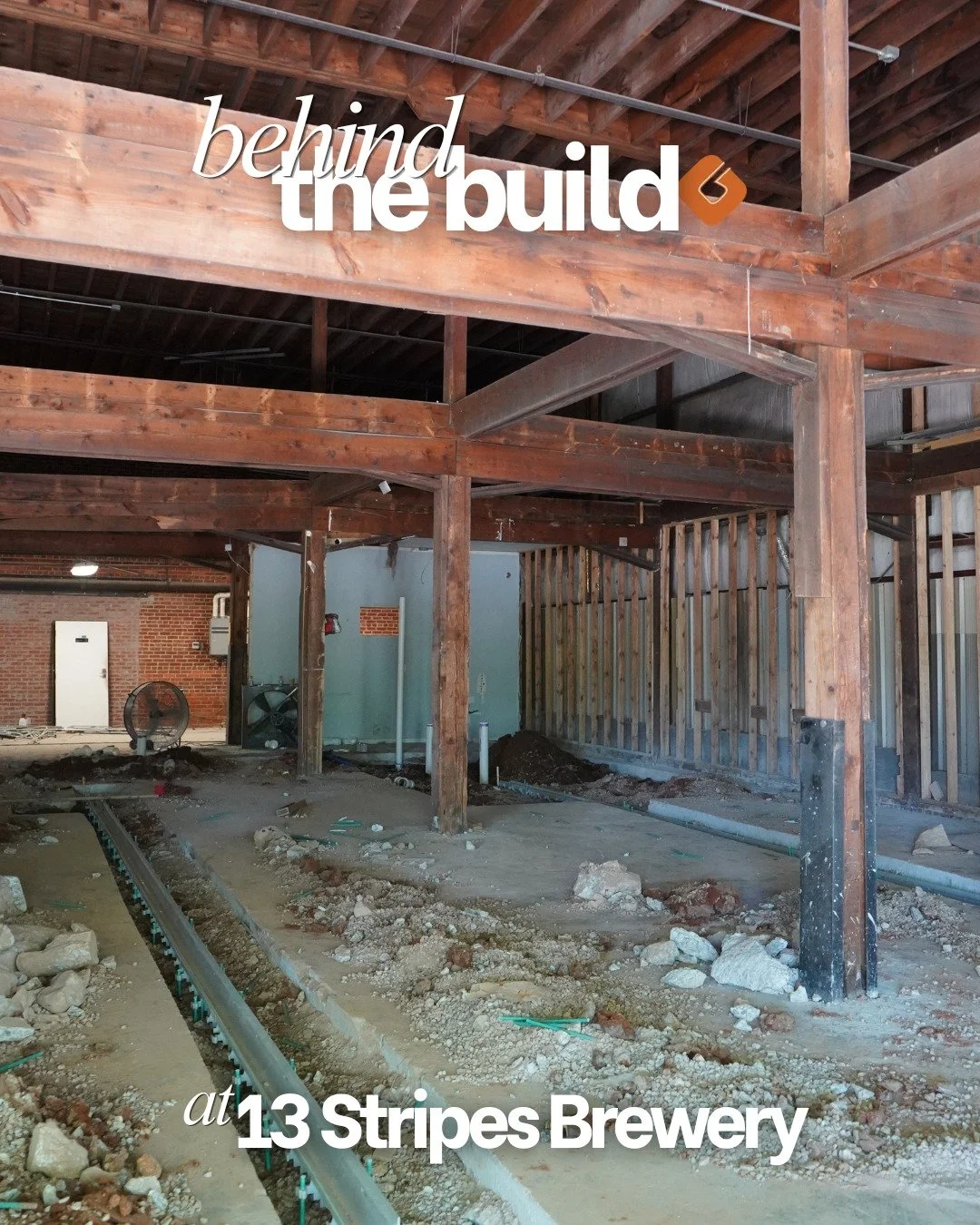 Behind the Build at 13 Stripes Brewery 🛠️ 

Demo, underground utility work, and trench drain installation are underway at the historic Hampton Station space &mdash; all while preserving the character and charm of the original structure as it transfo
