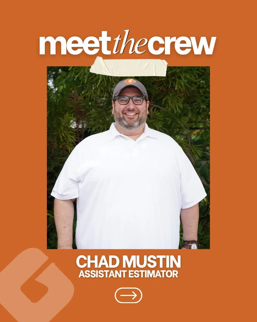 Meet the Crew Monday &mdash; Chad Mustin 🔨

As an Assistant Estimator at The Boardman Group, Chad helps lay the groundwork for every project with detailed contracts and proposals. He brings a unique perspective to the team and always keeps the offic