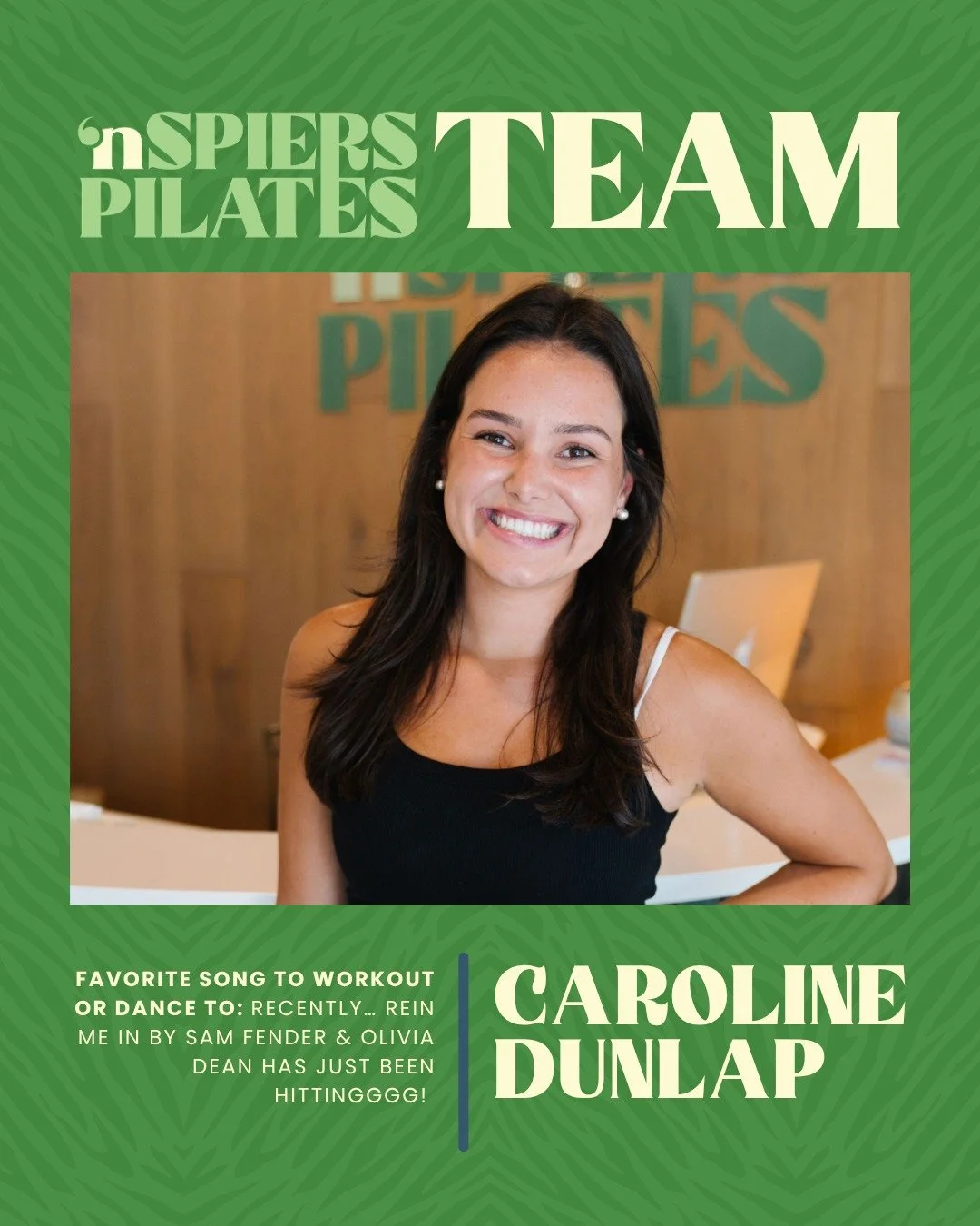 Happy Team Thursday! Meet Caroline ✨️ 

She's bubbly, energetic, and so sweet. Caroline brings the fun to every class and always knows how to keep the energy high. You&rsquo;re guaranteed a good time when she&rsquo;s on the schedule! 

--
#nspierspil