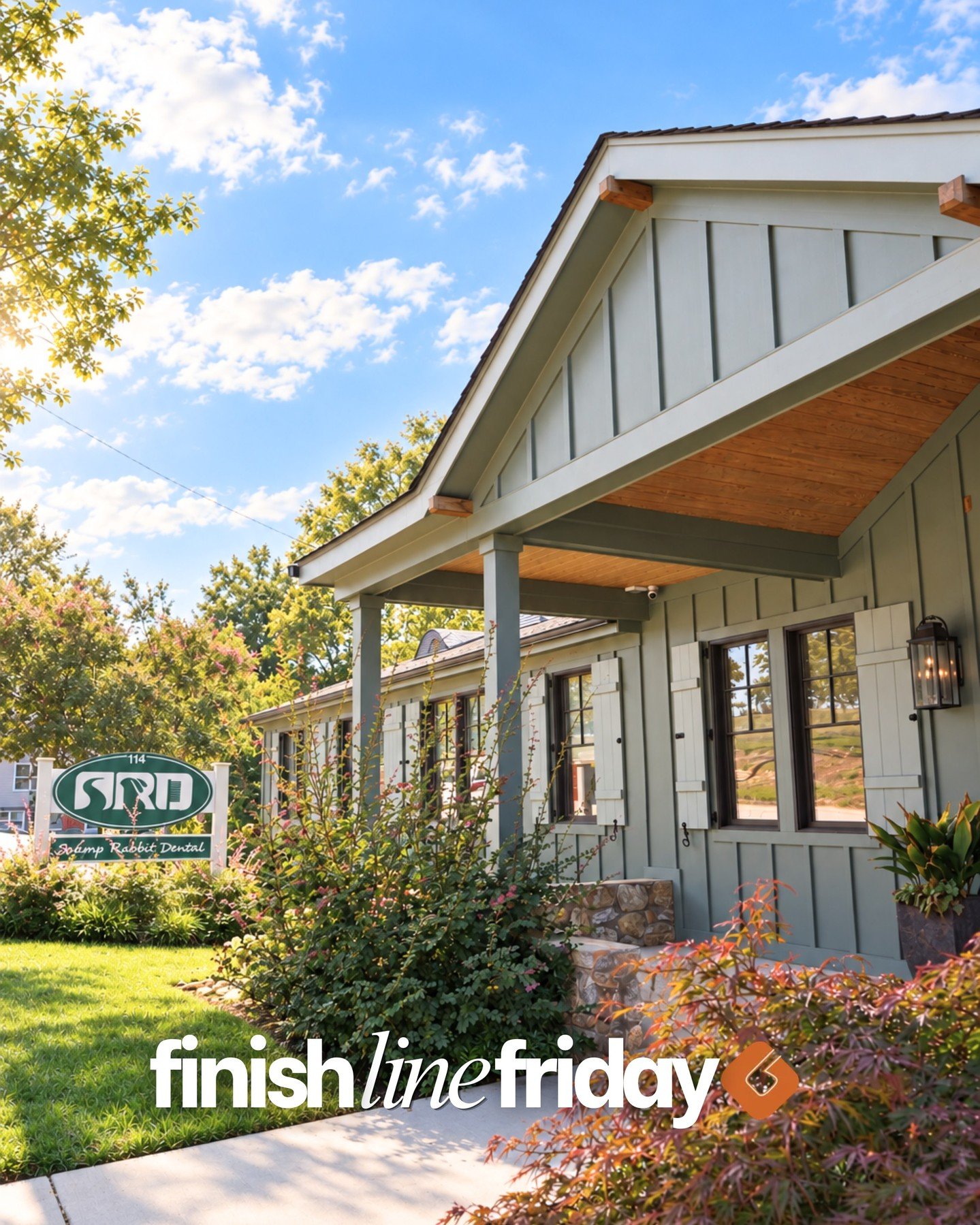 Finish Line Friday at Swamp Rabbit Dental 🏗️ 

When amazing design meets top-tier dentistry!  It&rsquo;s been such a privilege to work with Dr. Parks Alexander and his wife, Claire, on the beautiful Swamp Rabbit Dental. Not only did they completely 