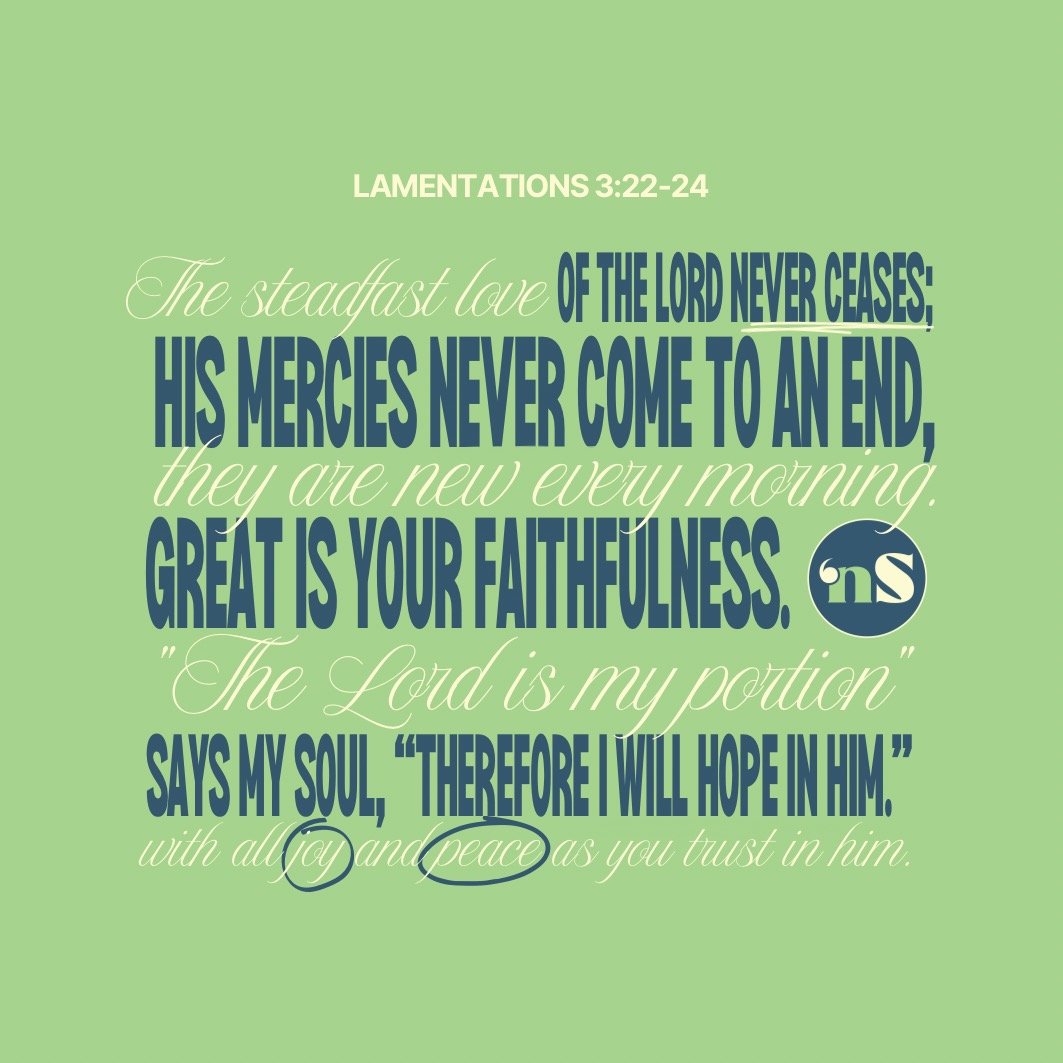 The steadfast love of the Lord NEVER ceases... great is His faithfulness! 

A good word for this week 💚 

--
#TheBoardmanGroup #GreenvilleSC #CommercialRenovation #ConstructionTransformation