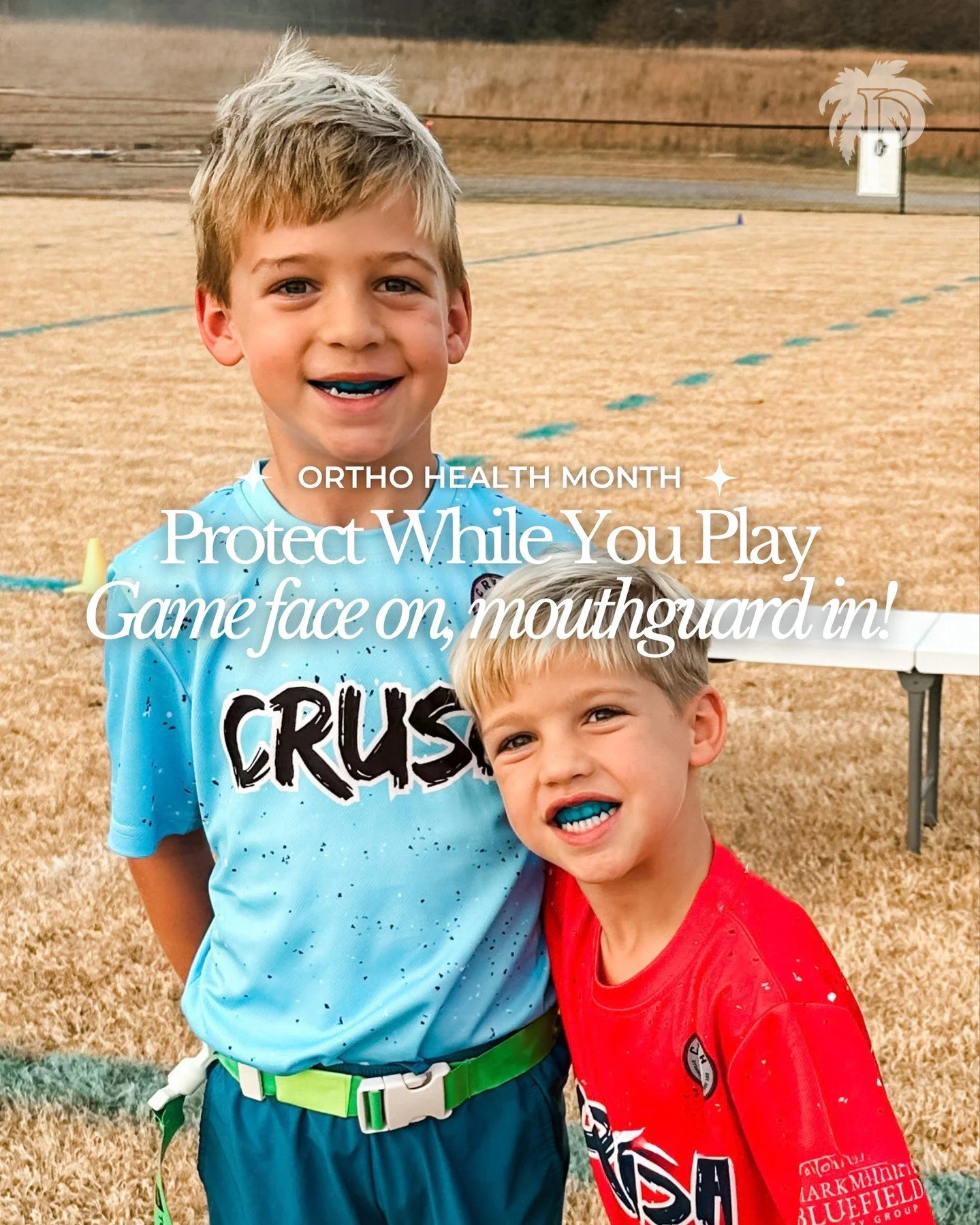 Next up on Ortho Health Month: Mouthguards 🏈⚽🏀 ⁠
⁠
When you're in orthodontic treatment, protecting your smile is especially important for athletes. A properly fitting mouthguard can help protect your teeth while providing a cushion between your br