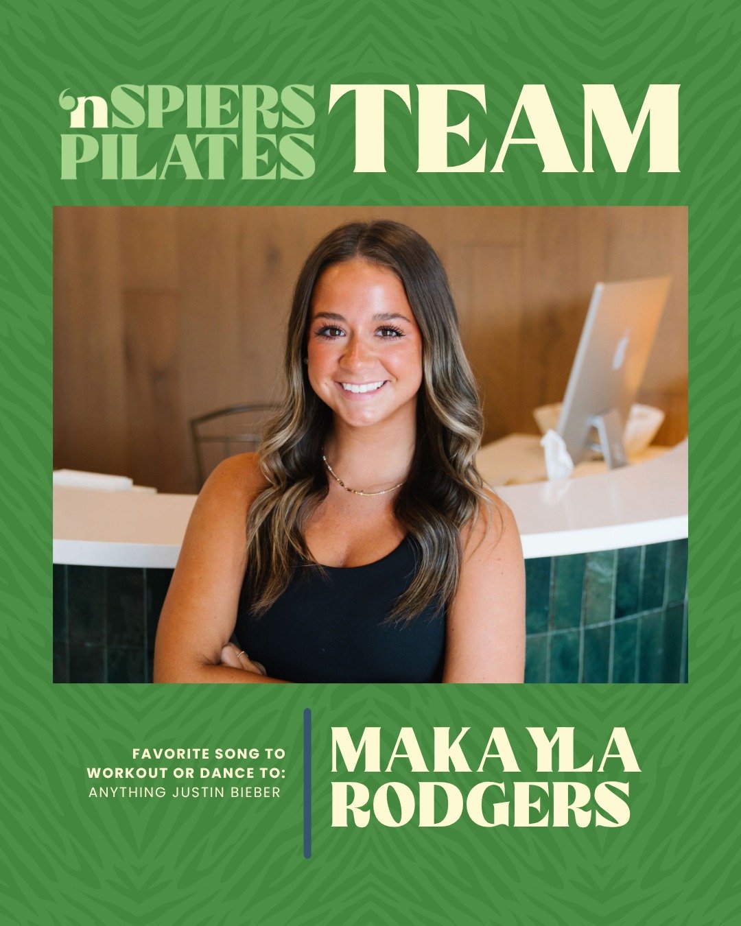 Happy Team Thursday! Meet Makayla ✨️ 

Small but mighty! Makayla is joyful, loyal, and brings so much enthusiasm to every class. Her energy is contagious, and we loveeee her classes. Come see her in the studio!

--
#nspierspilates #reformerpilates #p