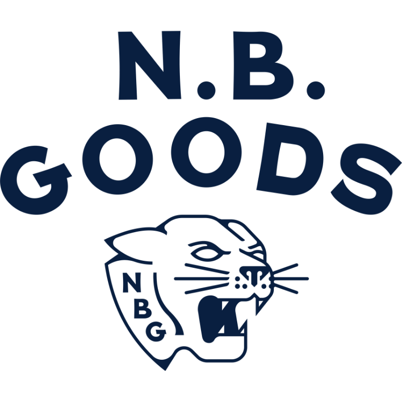 Logo featuring a panther head with open mouth and the text 'N.B.G.' and 'GODS' in bold letters.