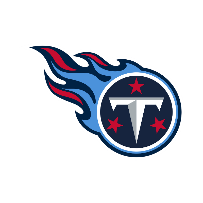 Tennessee Titans NFL team logo with a flaming football