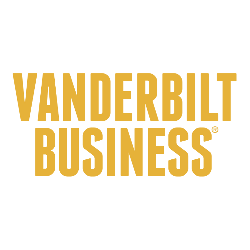 Vanderbilt Business logo in gold letters on a black background.