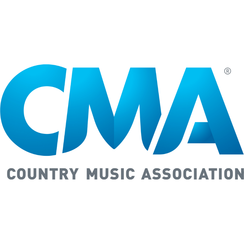 Logo of the Country Music Association (CMA) with the text 'DOUTRY MUSIO ASSOCIATION' below.