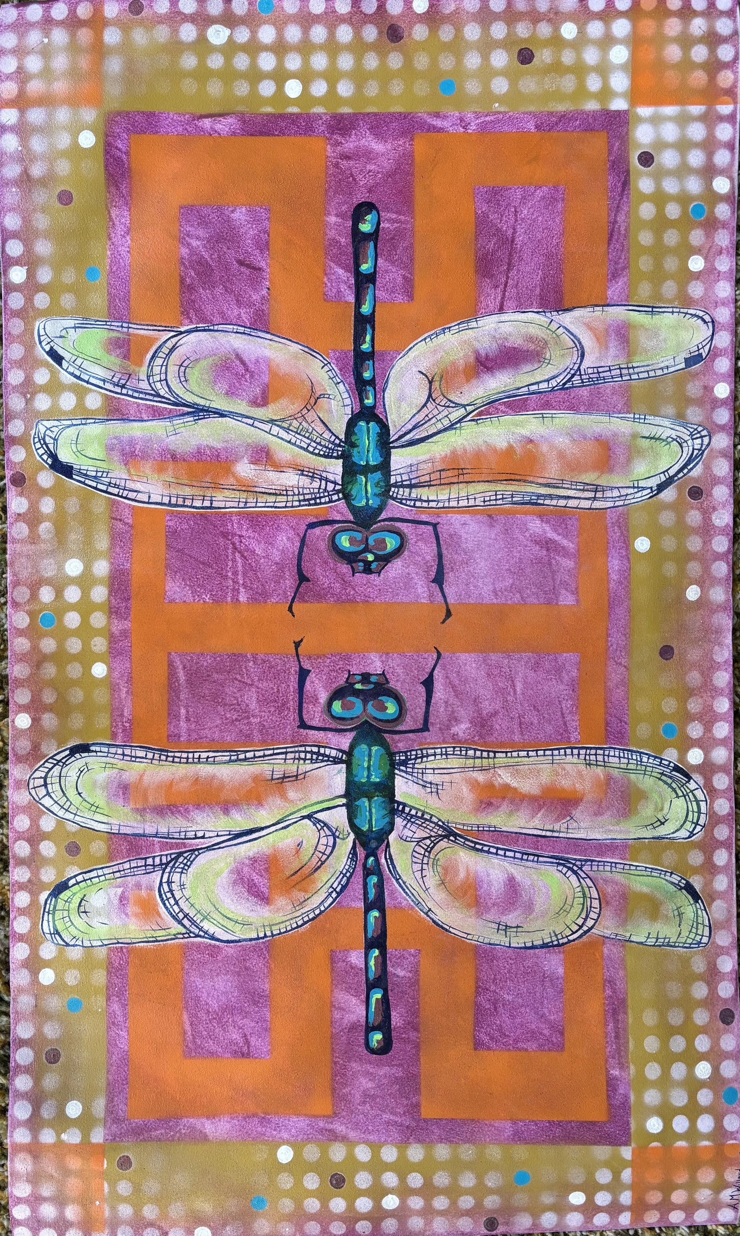 Dragonfly Symmetry Floorcloth