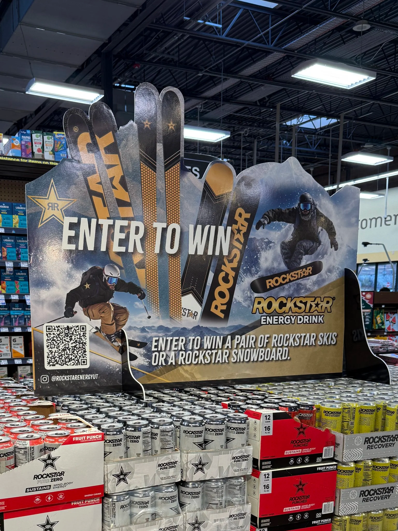 Rockstar Energy Drink, Point of Sale, Custom Cutout, Wide Format Printed, Signage by Haderlie Designs